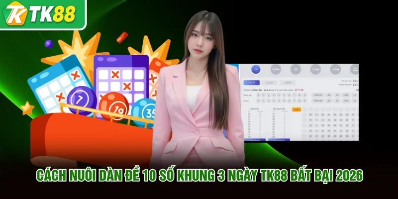 Cách Nuôi Dàn Đề 10 Số Khung 3 Ngày TK88 Bất Bại 2026